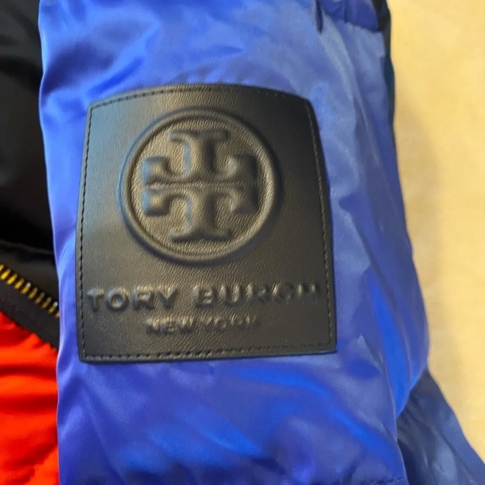 Tory Burch Reversible Blue/Red Puffer Jacket
